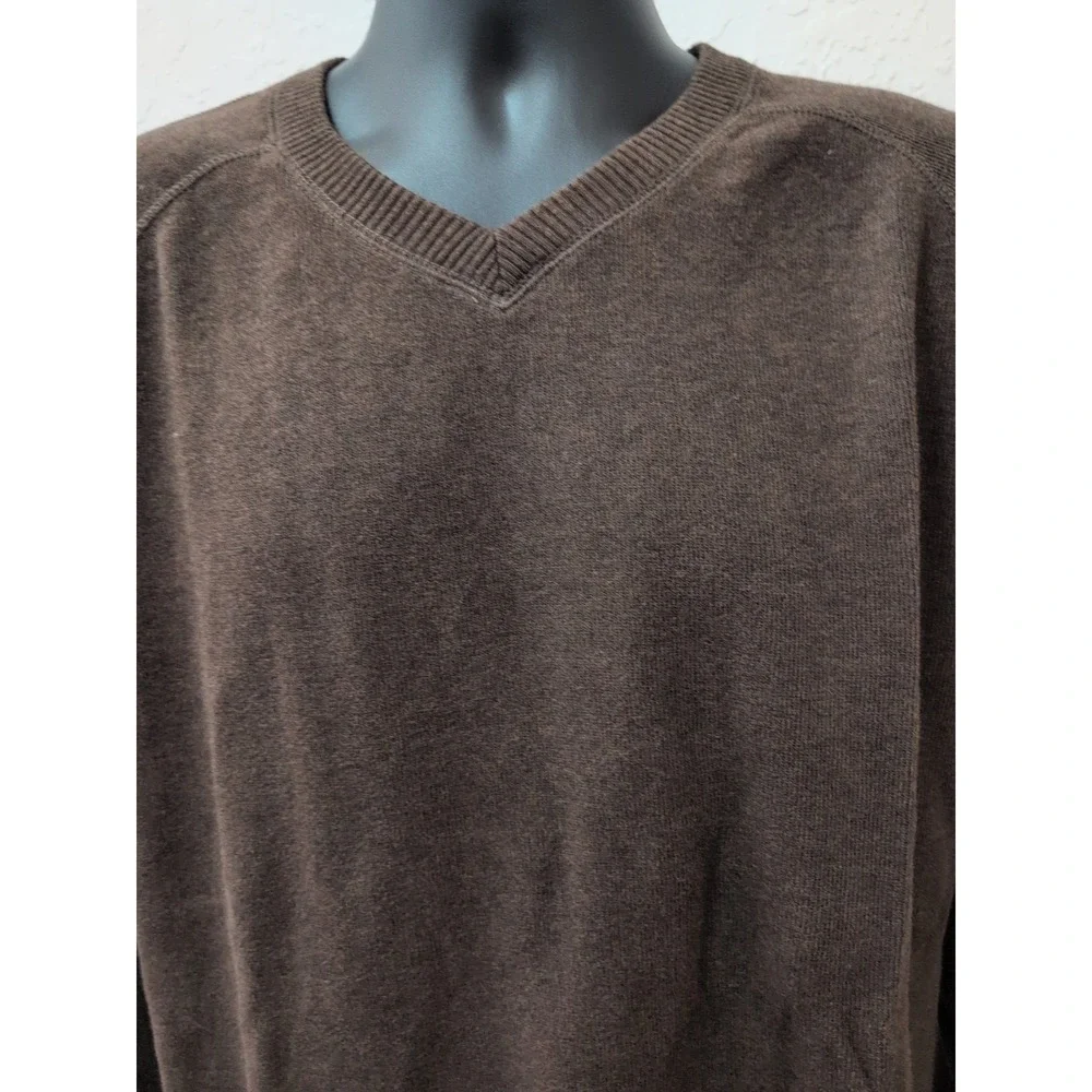 Tommy Bahama On The‎ Flip Side Sweater 100% Cotton Brown Size Large NWT